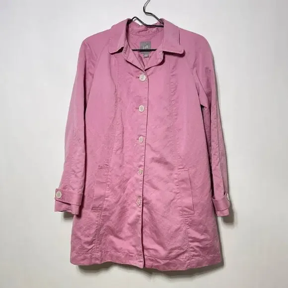 J. Jill Lightweight Jacket Womens Small Dusty Pink Linen Blend Lined Spring Coat - Picture 2 of 11